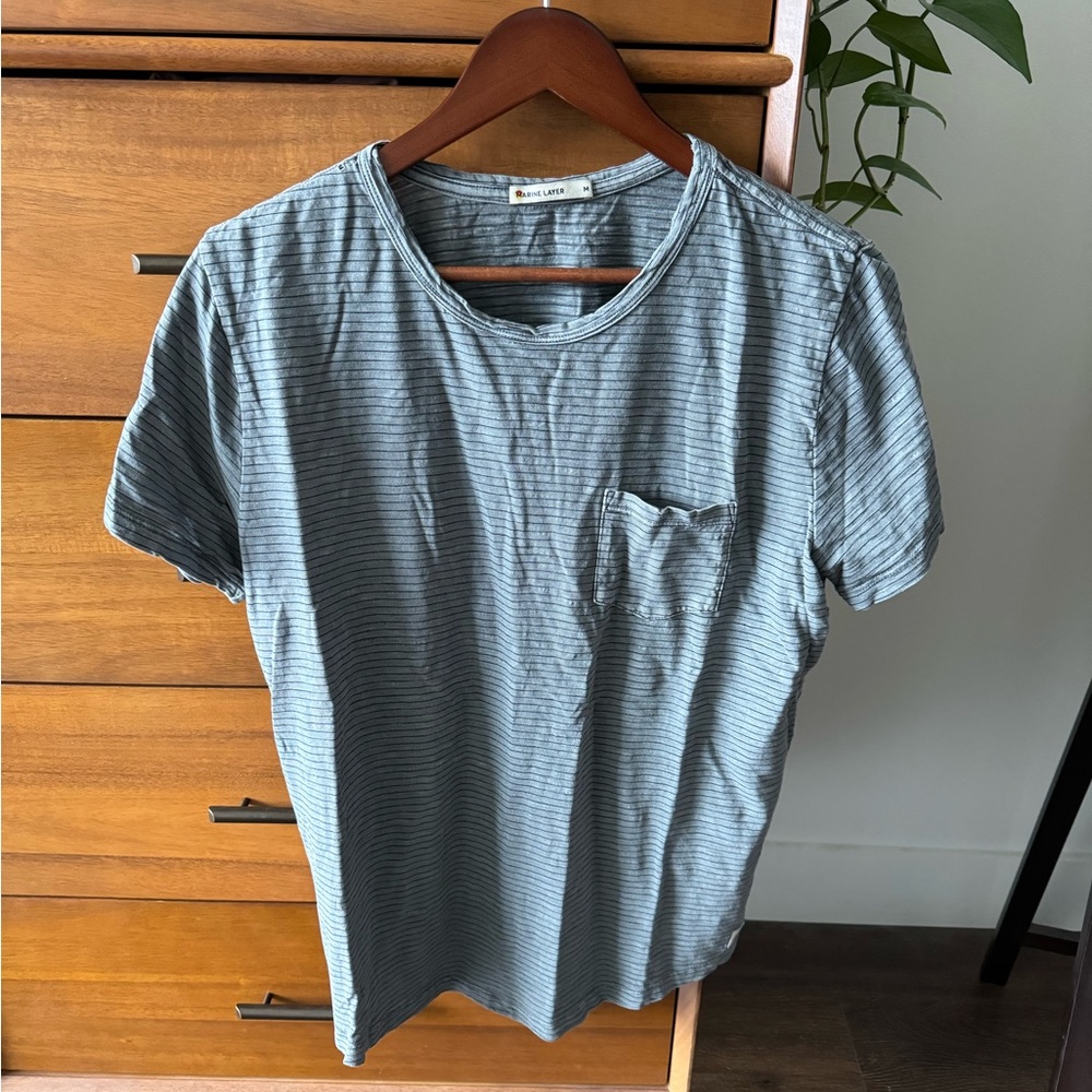 Marine Layer Grey Stripe Shirt